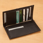 RFID Leather Checkbook Wallet