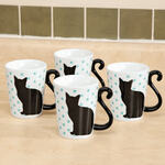 Cat Tail Mugs by Home Style Kitchen, Set of 4