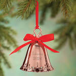Personalized Rose Gold Tone Bell Ornament