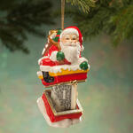 Santa Chimney Ornament Trinket Box