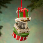 Stacked Presents Ornament Trinket Box