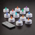 Tea Lights with Remote Control, Set of 12