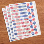Personalized Stars and Stripes Labels & Envelope Seals Set of 60