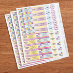 Personalized Colorful Celebrations Labels and Envelope Seals, Set of 60