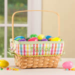 Personalized Plaid Wicker Easter Basket