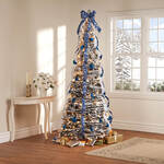7' Snow Frosted Winter Style Pull-Up Tree by Holiday Peak™