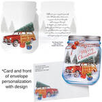 Merry Mason Jar Christmas Card Set of 20
