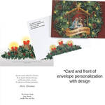 Personalized Nativity Wreath Christmas Card Set of 20