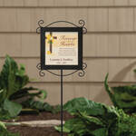 Personalized Forever in Our Hearts Memorial Stake and Plaque