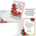 Poinsettia Collage Christmas Card Set of 20