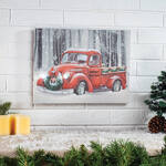 Personalized Red Truck Lighted Christmas Canvas by Holiday Peak™