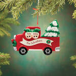 Personalized Red Truck Family Ornament