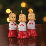 Vintage Christmas Caroler Candle Trio