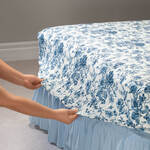 Bed Tite Microfiber Sheets Toile Blue