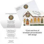 Die Cut Chapel Christmas Card Set of 20