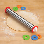Stainless Steel Adjustable Rolling Pin with Rings