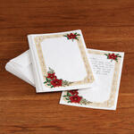 Poinsettia Collage Stationery Set