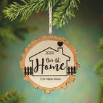 Personalized Our 1st Home Resin Wood Slice Ornament