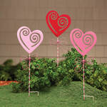 Metal Heart Stakes, Set of 3 by Fox River™ Creations