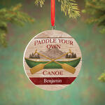 Personalized Paddle Your Own Canoe Ornament