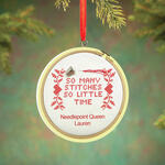 Personalized So Many Stitches Ornament