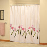 Tulips Shower Curtain with Set of 12 Hooks