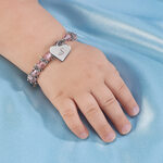 Personalized Beaded Heart Baby Bracelet