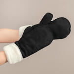 Faux Suede Fur Lined Mittens