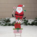 Santa on Presents Decorative Lawn Stake by Fox River™ Creations