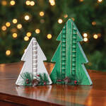 Wood Christmas Trees by Holiday Peak™, Set of 2