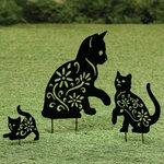 Black Cat Silhouette Stakes by Fox River™ Creations, Set of 3