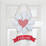 Welcome Daisy Heart Door Hanger by Holiday Peak™