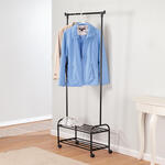 Rolling Garment and Shoe Rack