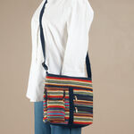 Aztec Tapestry Multi-Pocket Handbag