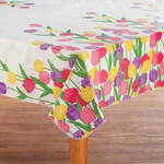 Spring Tulips Vinyl Table Cover by Chef's Pride™
