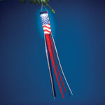 Solar Lighted Patriotic Windsock by Holiday Peak™