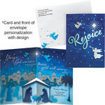 Personalized Nativity Scene Pop-Up Christmas Cards, Set of 20
