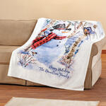 Personalized Snowman and Friends Throw, 50