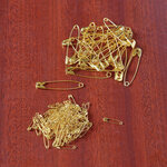 Jumbo Goldtone Safety Pins, Set of 30