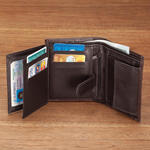 20-Pocket RFID Wallet, Brown