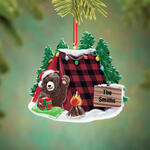 Personalized Bear in Tent Ornament