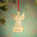 Personalized Goldtone Praying Angel Ornament