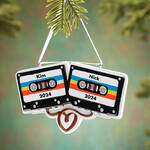 Personalized Retro Cassette Tapes Ornament