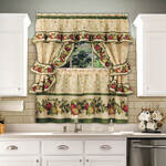 Apple Orchard Printed Cottage Curtain Set