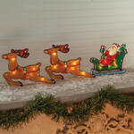 Battery-Operated Santa Sleigh and Reindeer Lights By Holiday Peak™