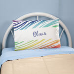 Personalized Zebra Rainbow Pillowcase