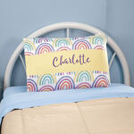 Personalized Watercolor Rainbows Pillowcase