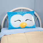 Personalized Blue Owl Pillowcase