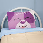 Personalized Purple Pup Pillowcase
