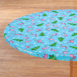 Festive Flamingos Elasticized Table Cover By Chef's Pride™